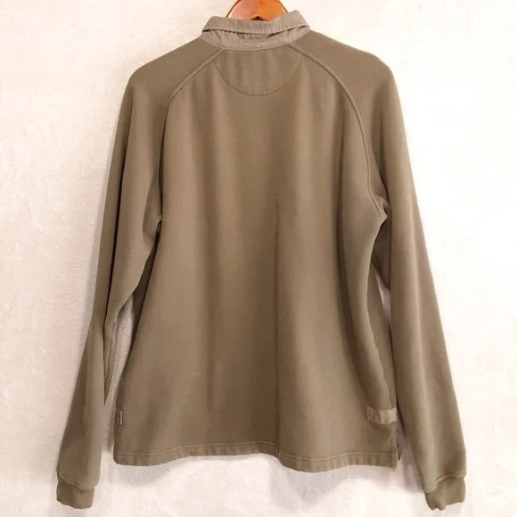 Cabelas Mens Long Sleeve Polo Sweater Sz.Large-Reg/Green/Pullover-Fleece/Collar - Picture 4 of 12